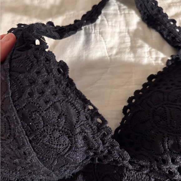 Aeropostale Black Lace Halter Bralette Size S - Picture 3 of 13